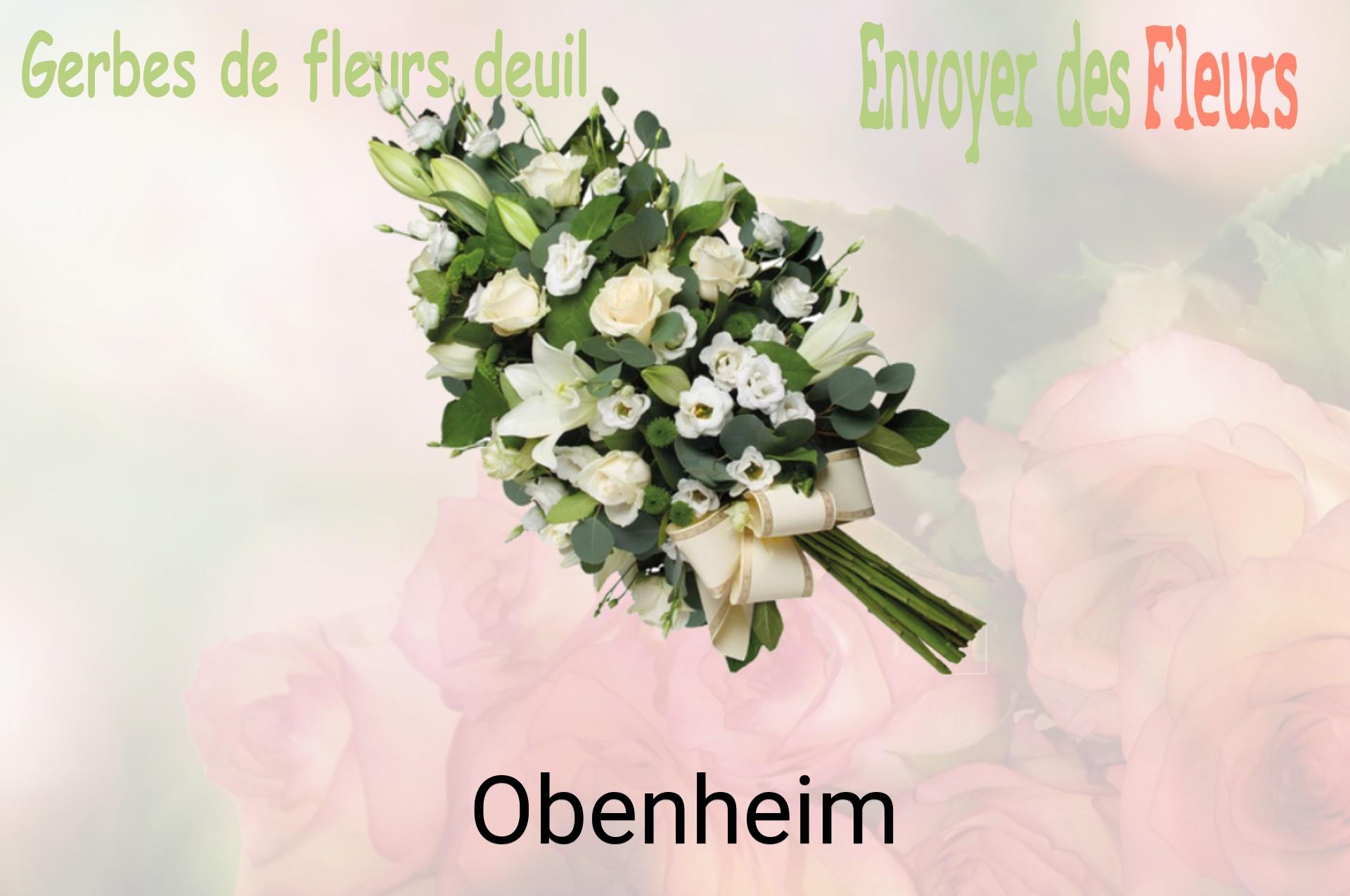 Gerbe de fleurs de deuil livrée à Obenheim